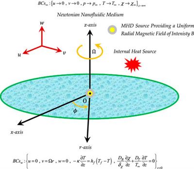 Importance of exponentially falling variability in heat generation on chemically reactive von kármán nanofluid flows subjected to a radial magnetic field and controlled locally by zero mass flux and convective heating conditions: A differential quadrature analysis